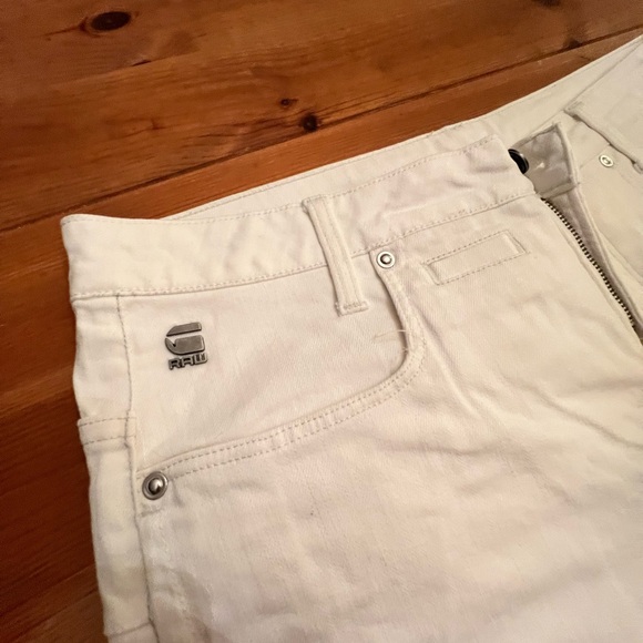Mens White G Star Raw Carrot Fit Stretch Denim Jeans 34 waist 29 length. - Picture 2 of 6